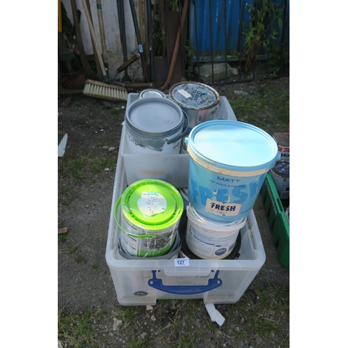 127 - LARGE TUB OF PAINT