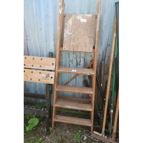 156 - WOODEN STEP LADDER