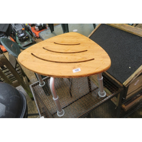 126 - BAMBOO BATH STOOL