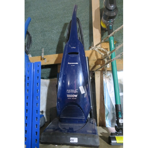 450 - PANASONIC SUPER LIGHTWEIGHT UPRIGHT VACUUM CLEANER