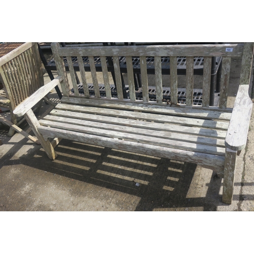 123 - WOODEN GARDEN BENCH