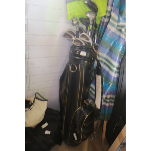 277 - MACQUEEN GOLF BAG AND ENFORCER CLUBS