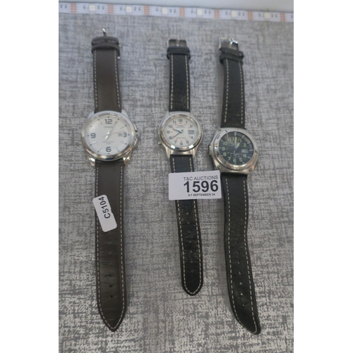 1596 - TRIO OF MEN'S CASIO WRIST WATCHES