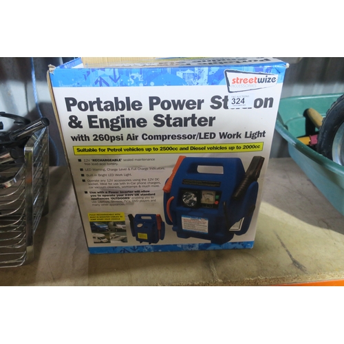 324 - PORTABLE POWER STATION AND ENGINE STARTER