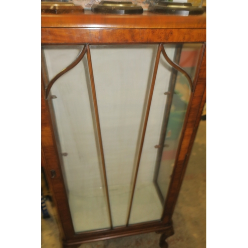 681 - VINTAGE ASTRAGAL GLAZE DISPLAY CABINET