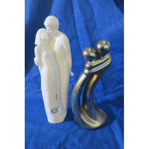 826 - ROYAL DOULTON IMAGES COUPLE +ONE OTHER