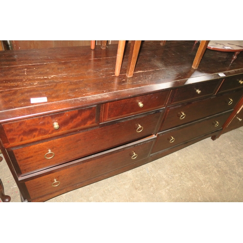 1336 - STAG MID-CENTURY BANK OF DRAWERS - FOUR-OVER-TWO-BY-TWO