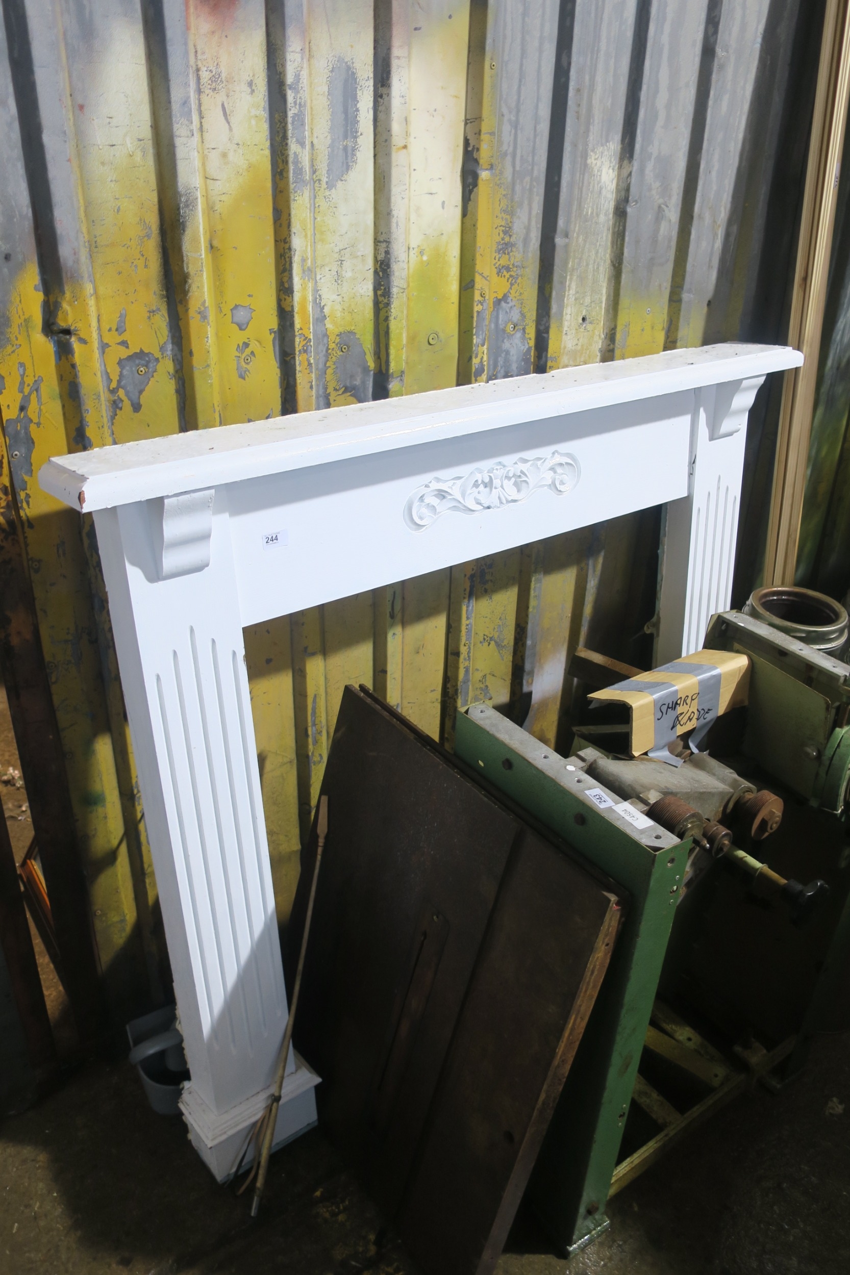 PAINTED WOODEN FIRE SURROUND