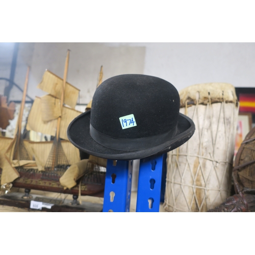 VINTAGE BOWLER HAT BY CHRISTY'S LONDON