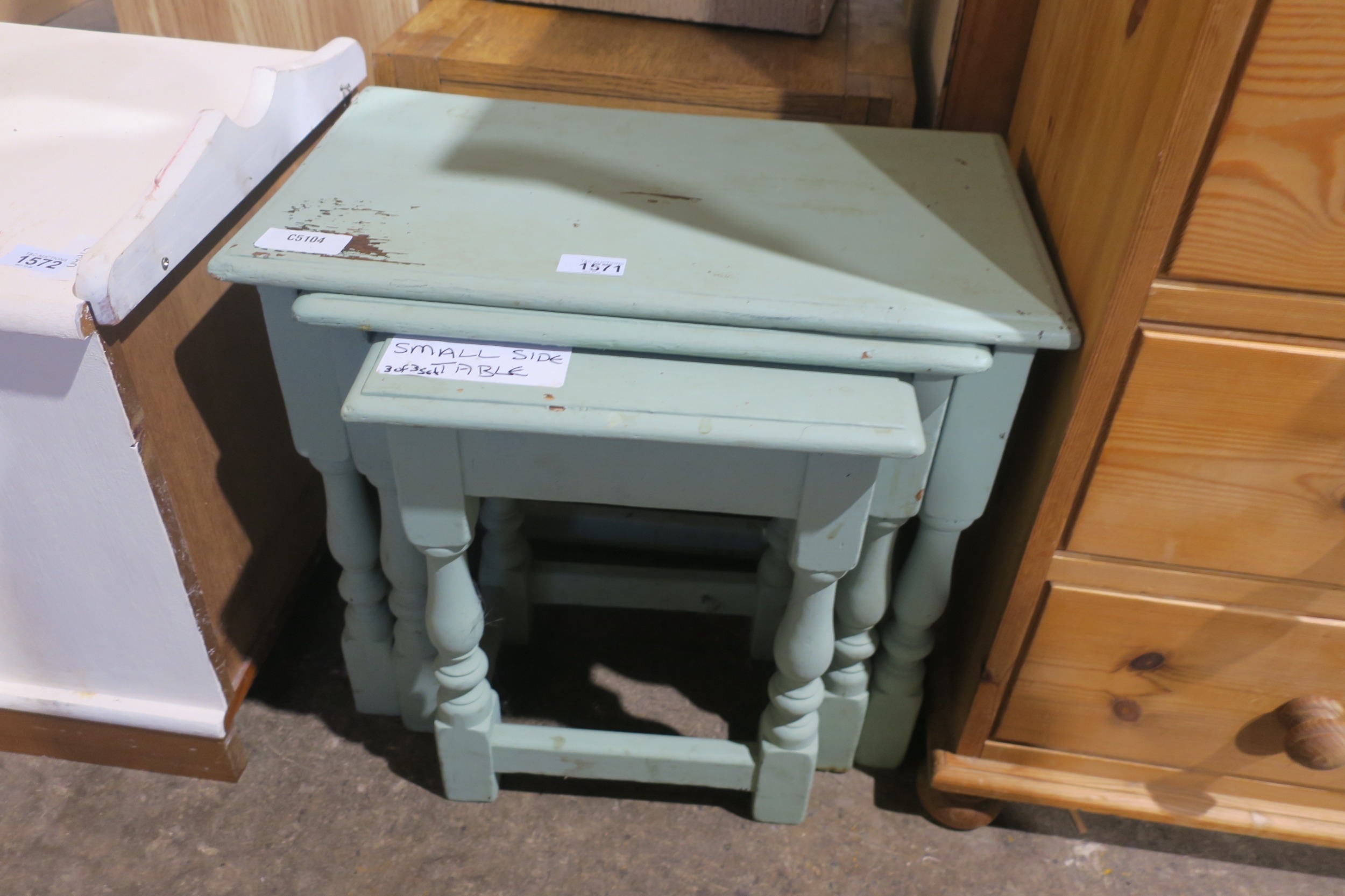 THREE TIER OAK NEST OF TABLES