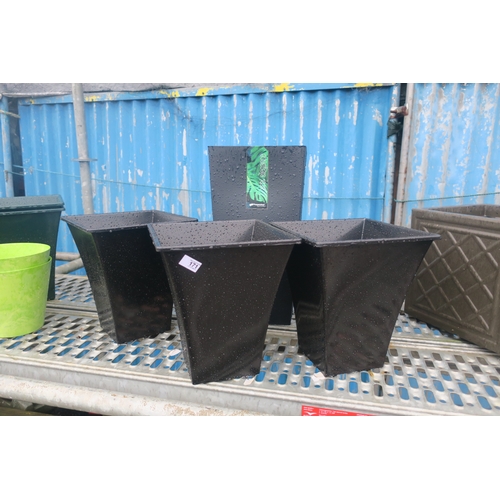 171 - 4 MODERN TAPERED PLANTERS