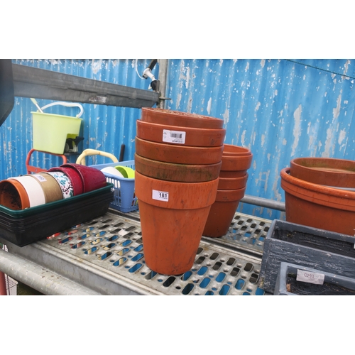 181 - SELECTION OF TERRACOTTA PLANTERS