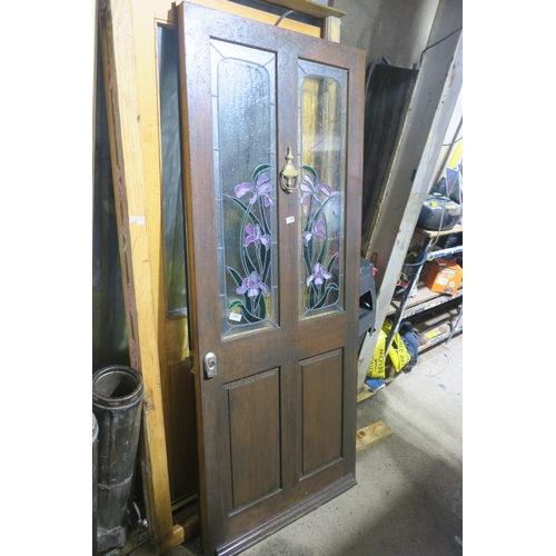 246 - FRONT DOOR WITH 2 DOUBLE GLAZED PANELS