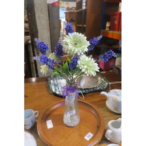 563 - FAUX FLOWER TABLE DECORATION GERBERA AND LILAC