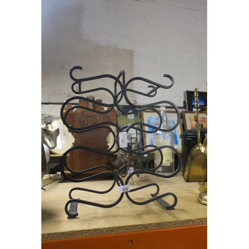 606 - BLACKSMITHED IRON WINE RACK