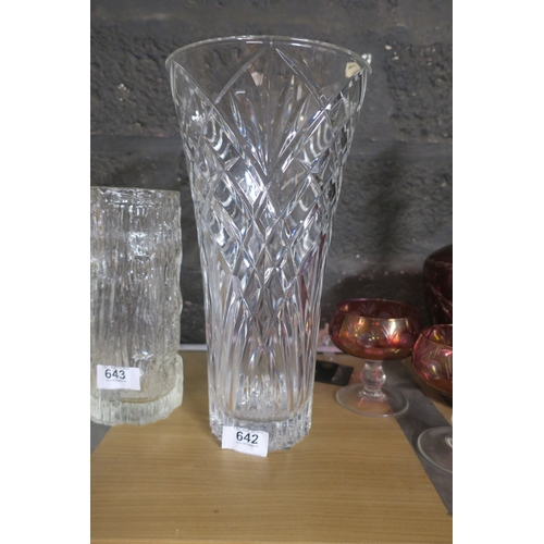 642 - R4OYAL CRYSTAL ROC ORCHIDEA VASE