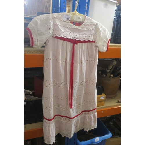 722 - VINTAGE SPANISH CHILD'S SMOCK DRESS