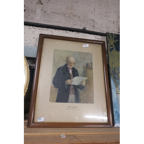 780 - LARGE FRAMED PRINT - A GUID GANGIN PLEA - AFTER R HENRY W KERR.