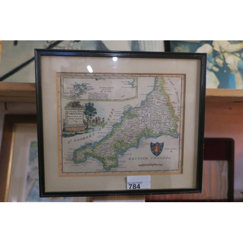 784 - PAIR OF FRAMED VINTAGE FACSIMILE MAPS