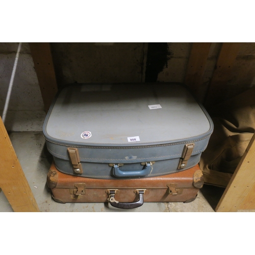 808 - TWO VINTAGE SUITCASES