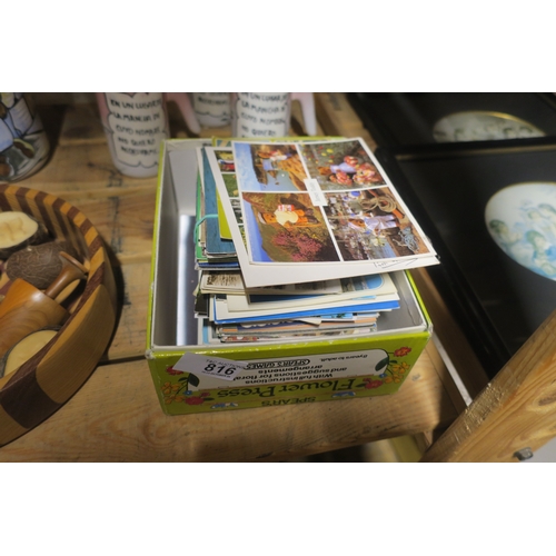 816 - SMALL BOX OF POSTCARDS