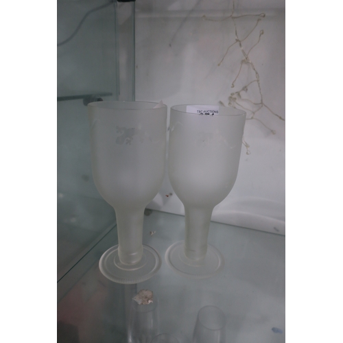 871 - 2 WINE GOBLETS