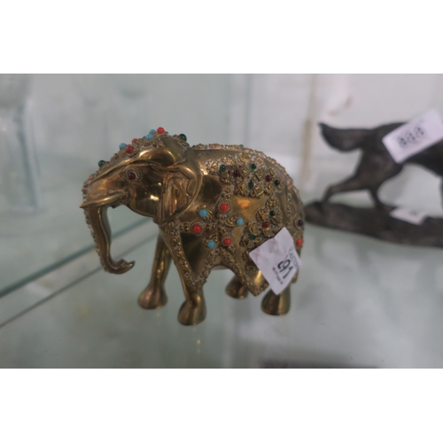 891 - BRASS INDIAN ELEPHANT ORNAMENT