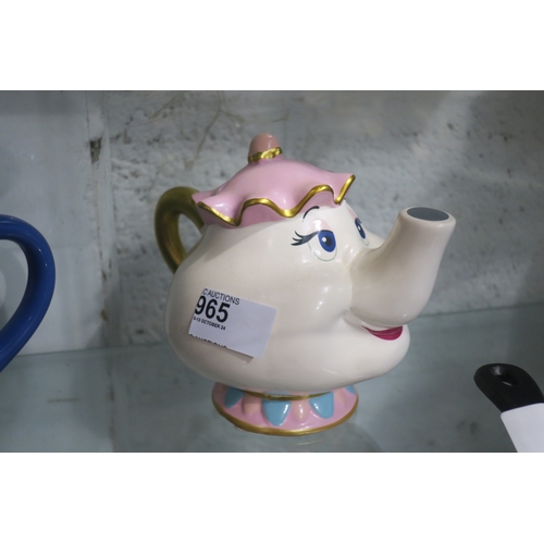 965 - MRS POTTS TEA POT MONEY BOX -NO BUNG