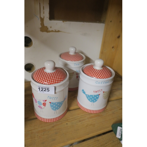 1225 - TEA, COFFEE AND SUGAR CONTAINERS