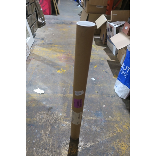 1430 - ROLLED TUBE OF VINYL STICKER WRAPPING IN LIGHT GREY