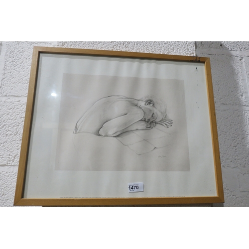 1470 - FRAMED ORIGINAL PENCIL SKETCH - CHARACTER STUDY BY VAN HOVE