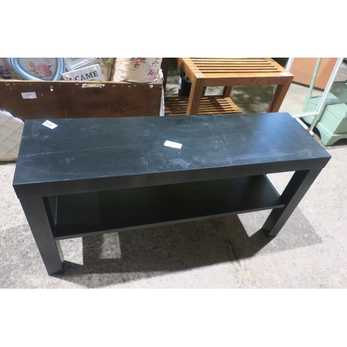 1590 - MODERN BLACK HALL BENCH