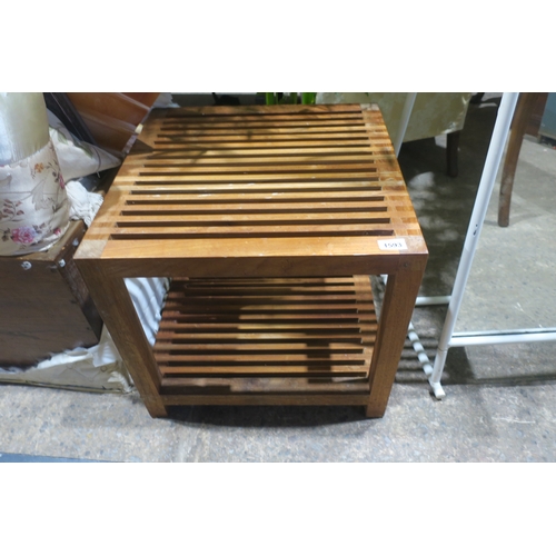 1593 - TEAK SLAT COFFEE TABLE