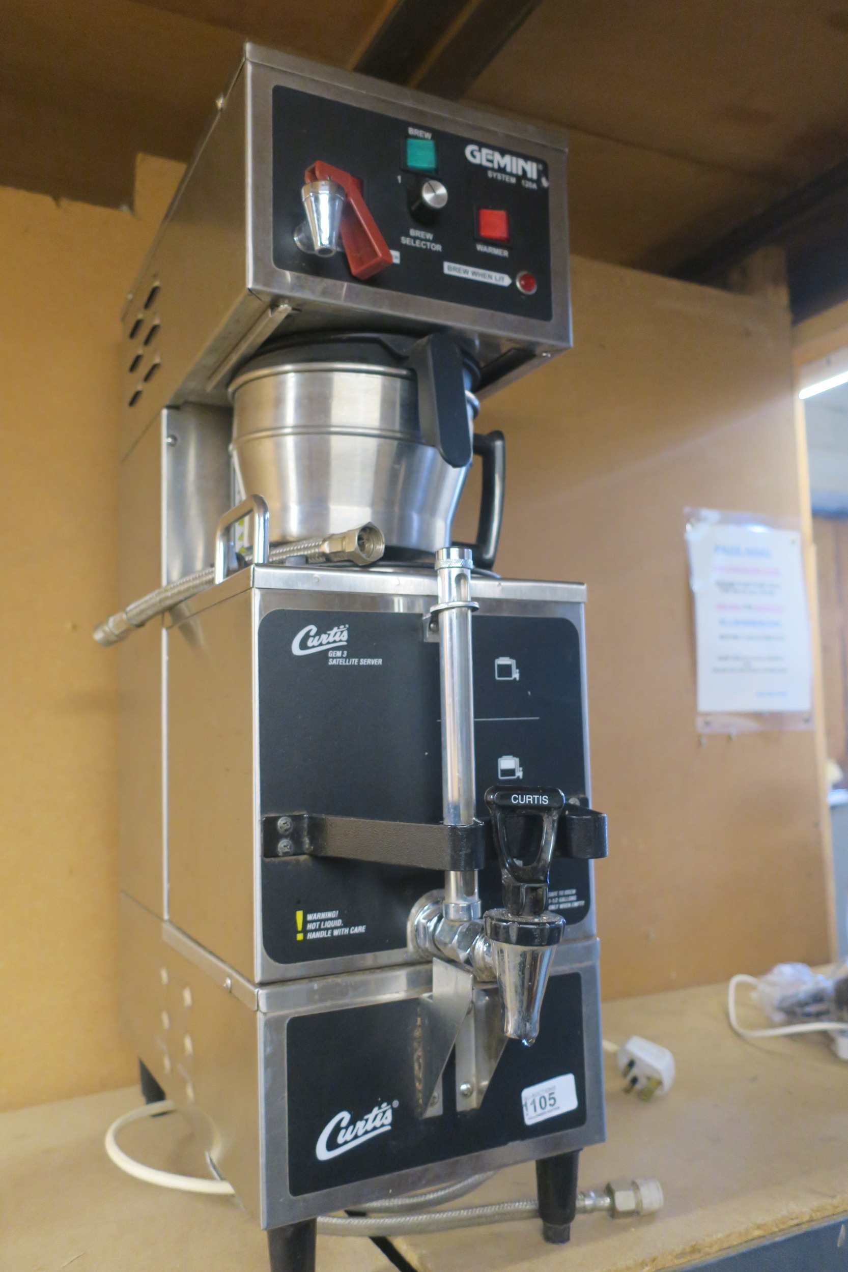CURTIS GEMINI 120A SERIES COFFEE BREWING SYSTEM