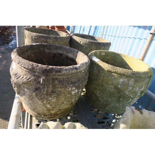 138 - PAIR OF LARGE CONCRETE URN PLANTERS