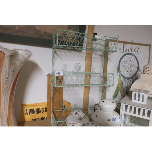WOVEN WIRE LETTER RACK
