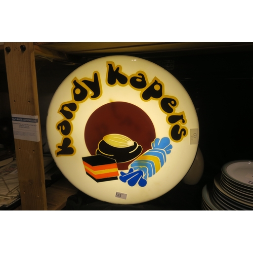 KANDY CAPERS ILLUMINATED ADVERTISING SIGN