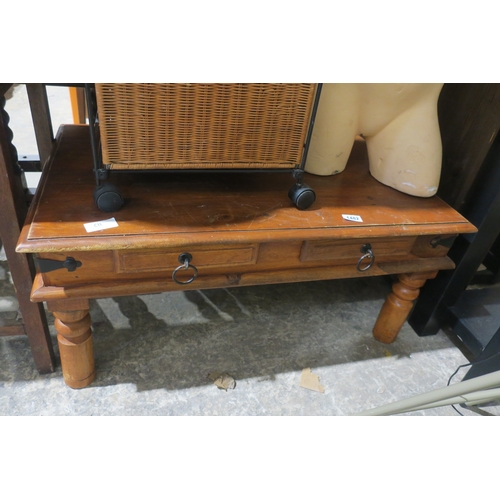 1482 - WOODEN COFFEE TABLE WITH DRAWERS