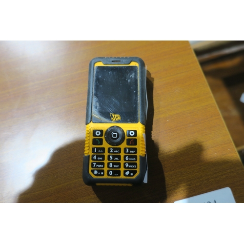 25 - UNUSED JCB PHONE SWITCHES ON BUT NO CHARGER