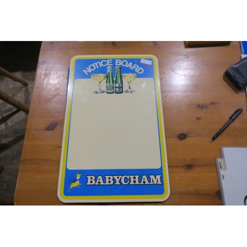 4 - A BABYCHAM NOTICE BOARD