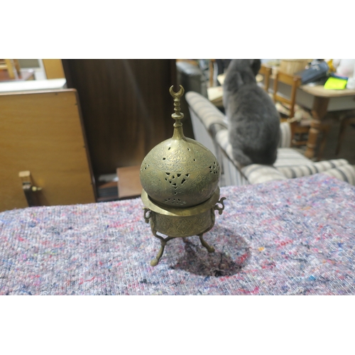 53 - BRASS ISLAMIC INCENSE BURNER