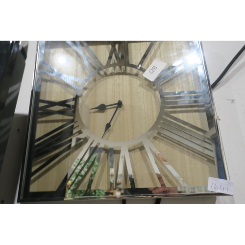 1641 - CHROME FRAMED WALL CLOCK