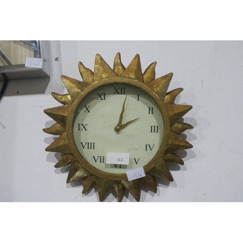 1642 - SUNBURST CLOCK