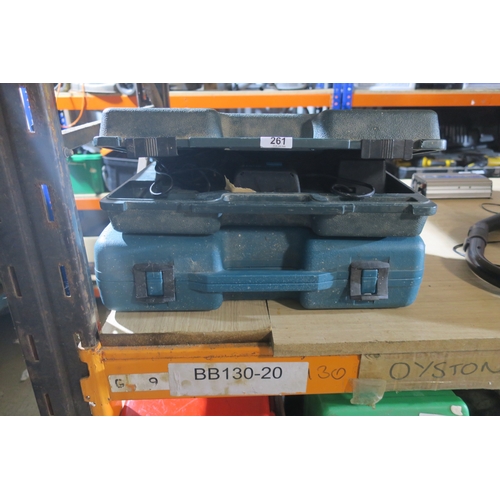 261 - HITACHI TOOLBOX WITH BATTERY AND MAKITA TOOLBOX