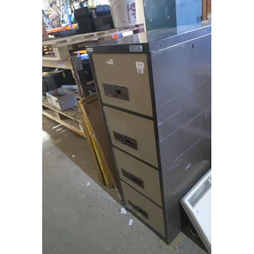 283 - FOUR DRAWER METAL FILING CABINET