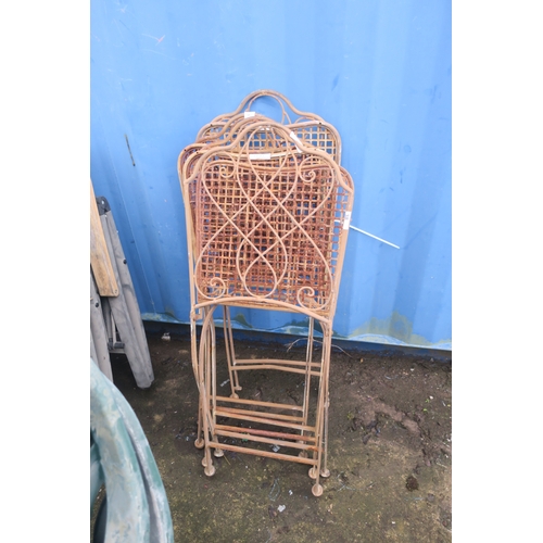 38 - METAL BISTRO CHAIRS