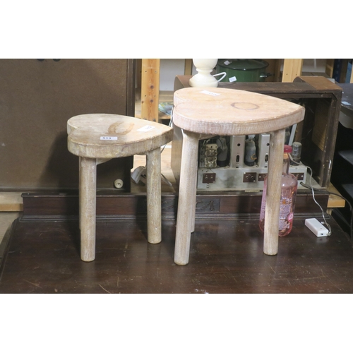 513 - TWO HEART SHAPED STOOLS