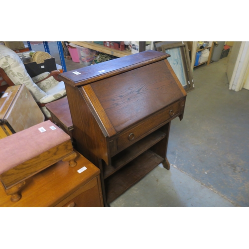 539 - NARROW DARK WOOD BUREAU