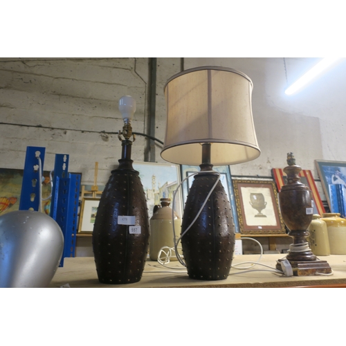 557 - PAIR OF LARGE LAMPS