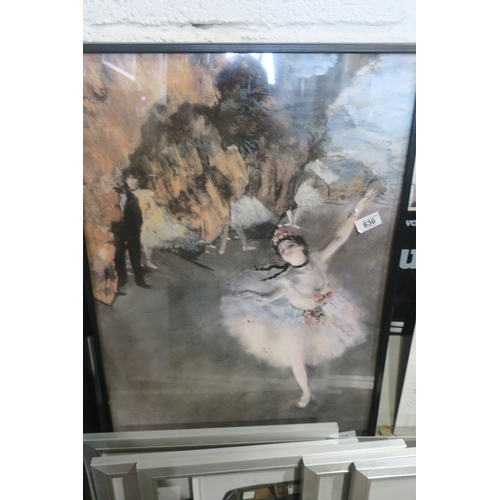 836 - BALLERINA FRAMED PICTURE